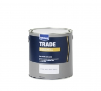 Wickes Trade Eggshell Paint Pure Brilliant White 2.5L £20.98
