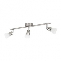Wickes  Philips Decagon LED 3 Bar Spotlight Chrome & Frosted Glass