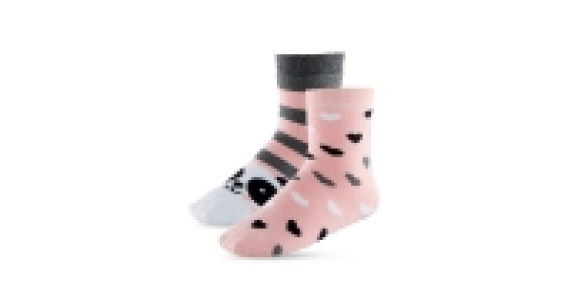 Girls Panda Slipper Socks 2 Pack