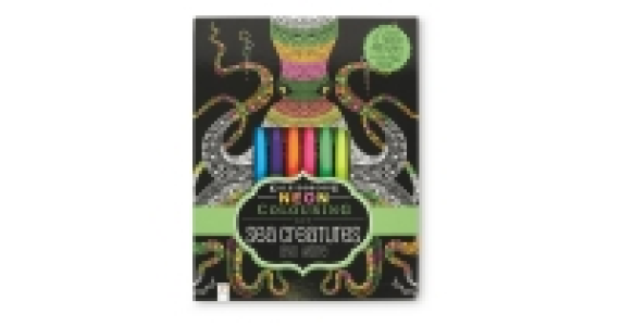 Neon Sea Creatures Colouring Book
