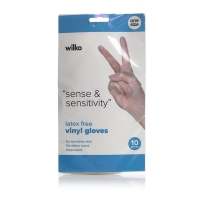 Wilko  Wilko Vinyl Gloves Latex Free One Size x 10