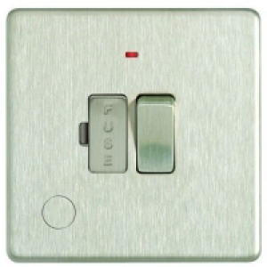 Wickes 13A Switched Fused Socket + LED Screwless Flat Plate  £14.99