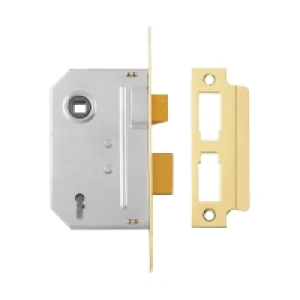 Wickes  Yale P-M320-PB-65 3 Lever Sashlock 64mm Brass