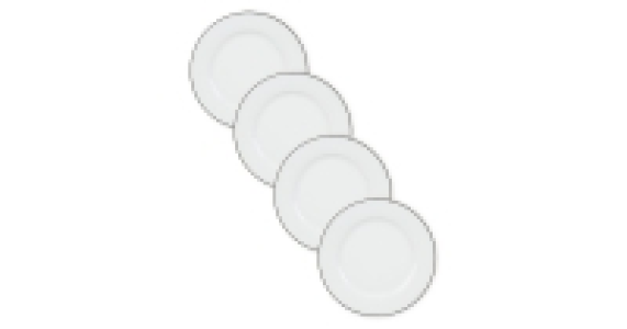 Metallic Trim Dinner Plates 4 Pack £7.99