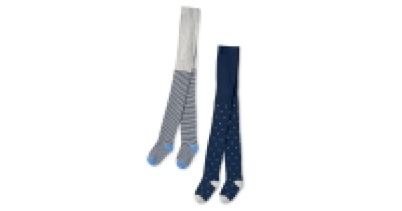 Aldi  Navy/Grey Stripes Infants Tights