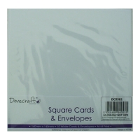 Wilko  Dovecraft Square Cards and Envelopes White 10pk 14 x14cm