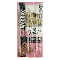 Wilko  Webbox Cats Delight Cat Treats Tasty Sticks salmon and Trout