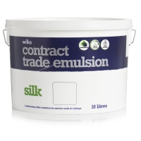 Wilko  Wilko Contract Silk Emulsion Paint White 10L