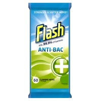 Wilko  Flash Cleaning Wipes Anti-Bacterial Wipes x 60