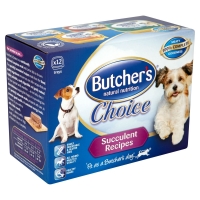 Wilko  Butchers Choice Dog Food Succulent Meat Tray 12 x 150g