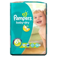 Wilko  Pampers Nappies Baby Dry 6+ 19pk