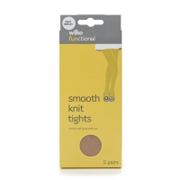 Wilko  Right Price Tights Smooth Knit Natural Regular x 5