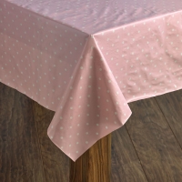 Wilko  Pink Spot Tablecloth 132x178cm