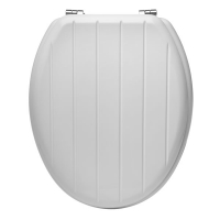 Wilko  Wilko Tongue and Groove Effect White Toilet Seat