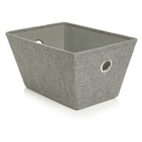Wilko  Tapered fabric storage basket with chrome edged cut out hand