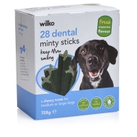 Wilko  Wilko Dog Treats Dental Minty Sticks Medium/Large 28pk