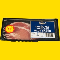 Heron Foods Taylors Smoked and Unsmoked Rindless Back Bacon