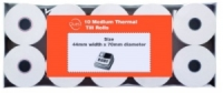 Makro Quest Quest 10 Medium Thermal Till Rolls 44mmx70mm Orange