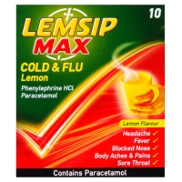Wilko  Lemsip Max Cold and Flu Lemon Sachets x10