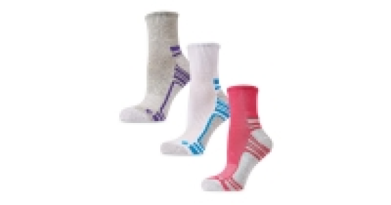 Ladies Sports Sock Pink/Grey/Blue