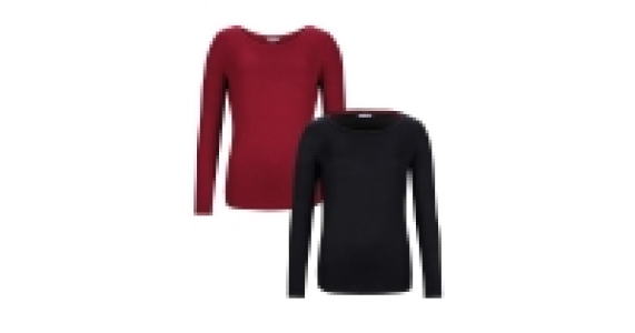 Aldi  Ladies Long Sleeve T-Shirt 2-Pack