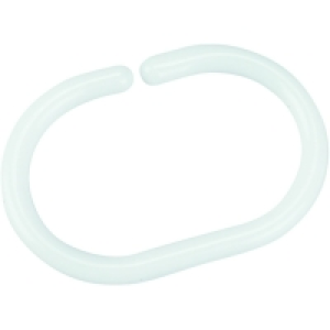 Wickes Shower Curtain Rings White Pack 12 &pound;5.49