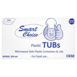 Smart Choice C650 Plastic Tubs Microwave Safe Plastic Contai £22.79
