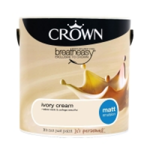Crown Matt Emulsion Paint Ivory Cream 2.5L £14.00