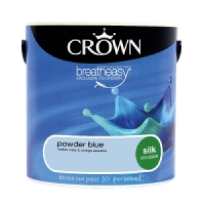 Crown Silk Emulsion Paint Powder Blue 2.5L £14.00