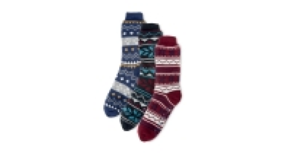 Mens Fairisle Fleece Slipper Socks £4.99