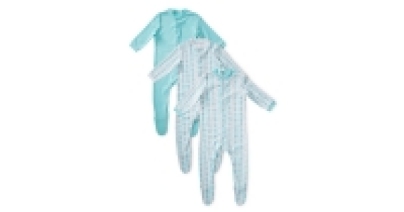 Boys Elephant Sleepsuits 3-Pack
