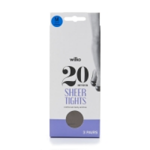 Wilko  Wilko Tights Sweet Pepper 20 Denier Regular x 3