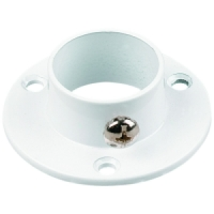 Wickes Wardrobe Rail Super Deluxe Socket White 25mm 2 Pack £6.19