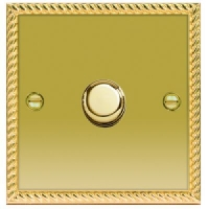 Wickes Dimmer Switch 1 Gang 2 Way 400W Polished Georgian Bra £11.99