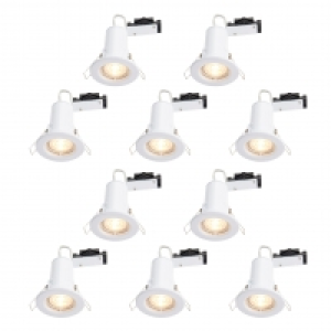 Wickes LED Fire Rated Downlights White 10 Pack £99.99