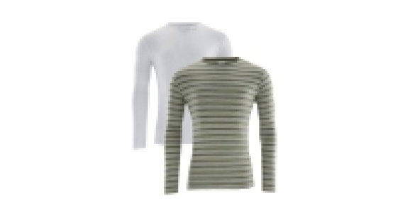 Mens T-Shirt 2-Pack White/Green