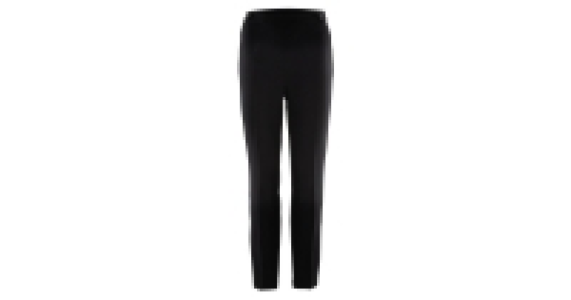 Ladies Slim Black Waffle Trousers