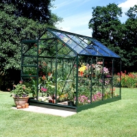 Wilko  Halls Aluminium Greenhouse with Toughened Glass and Base Gre