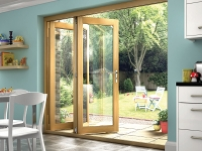 Wickes Isaac Oak Veneer Folding Patio Doorset 6ft Wide Rever