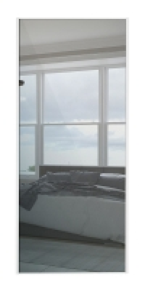 Wickes Sliding Wardrobe Door White Framed Mirror 2220 x 762m
