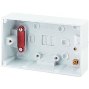 Wickes Pattress Box For Cooker Control Units 2 Gang 47mm &pound;1.49