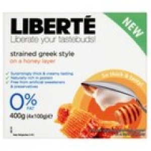 Liberte 0% Greek Honey Yogurts