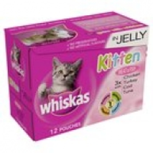 Whiskas Kitten Pouches Meat & Fish in Je &pound;3.68