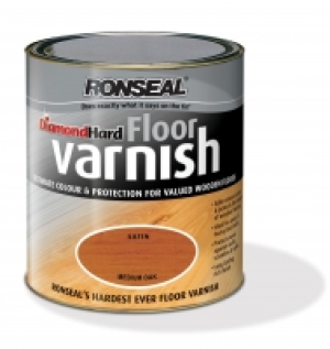 Ronseal Diamond Hard Floor Varnish Medium Oak 2.5L
