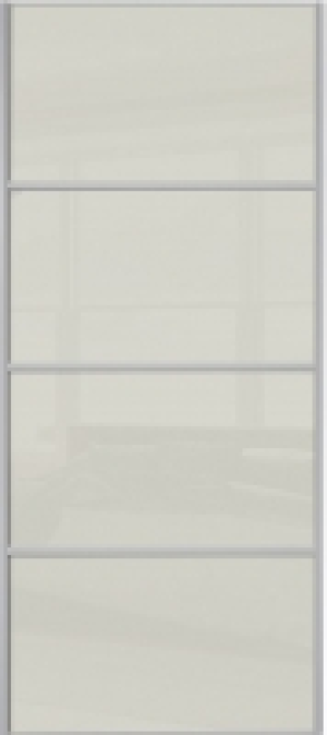 Wickes Sliding Wardrobe Door Silver Framed Four Panel Soft W £119.20