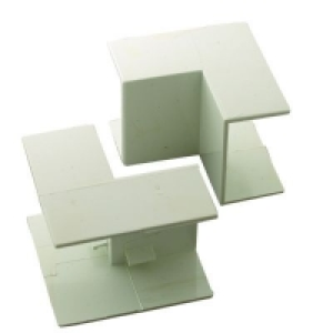 Wickes Mini Trunking Inside Angle White 38x25mm 2 Pack &pound;1.99