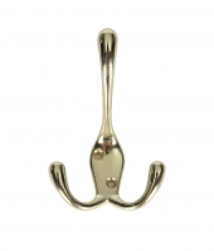 Wickes Three Prong Hook Brass £3.39
