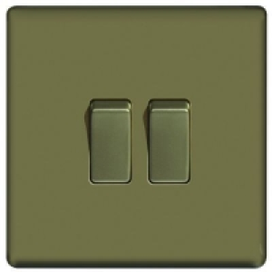 Wickes 10A Light Switch 2 Gang 2 Way Pearl Nickel Screwless  £14.49