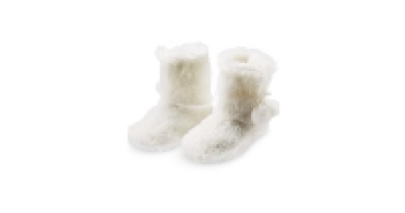 Aldi  Ladies Cream Slipper Boots