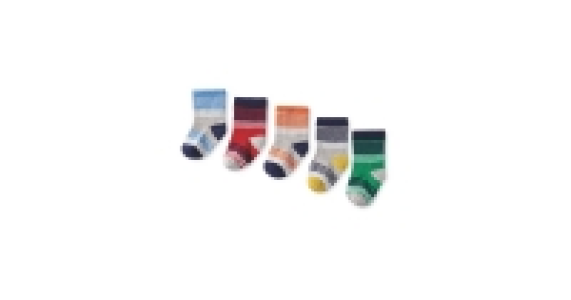 Boys Striped Baby Socks 5-Pack £2.49